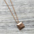 Brushed square necklace