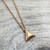 Brushed triangle necklace