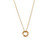Brushed triple ring necklace