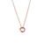Brushed triple ring necklace