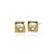 Classic Square Swarovski Stud in Golden Shadow