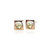 Classic Square Swarovski Stud in Golden Shadow