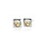 Classic Square Swarovski Stud in Golden Shadow