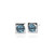 Classic Square Swarovski Stud in Indian Sapphire