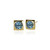 Classic Square Swarovski Stud in Indian Sapphire