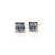 Classic Square Swarovski Stud in Indian Sapphire