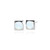 Classic Square Swarovski Stud in White Opal