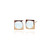 Classic Square Swarovski Stud in White Opal