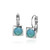 Classic Square Swarovski Frenchback in Pacific Opal