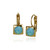 Classic Square Swarovski Frenchback in Pacific Opal