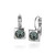 Classic Square Swarovski Frenchback in Black Diamond