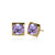 Luxe Square Swarovski Stud in Violet