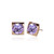 Luxe Square Swarovski Stud in Violet