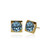 Luxe Square Swarovski Stud in Indian Sapphire
