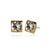 Luxe Square Swarovski Stud in Crystal