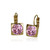 Luxe Square Swarovski Frenchback in Light Rose
