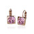 Luxe Square Swarovski Frenchback in Light Rose