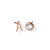 Asymmetrical Initial Earrings
