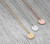 Brushed disc necklace