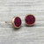 Ruby Swarovski Stud in Rose Gold