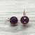 Rose Gold Swarovski Earring in Amethyst