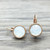 Rose Gold Swarovski Earring in White Opal