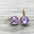 Rose Gold Swarovski Earring in Violet