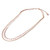 Enamel Drop and Curb Chain Necklace in Pink