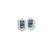 Rectangle Textured Earring in Silver