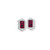 Rectangle Textured Earring in Silver