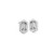 Rectangle Textured Earring in Silver
