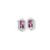 Rectangle Textured Earring in Silver