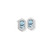 Rectangle Textured Earring in Silver