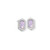 Rectangle Textured Earring in Silver