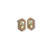Rectangle Textured Earring in Rose Gold