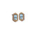 Rectangle Textured Earring in Rose Gold