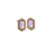 Rectangle Textured Earring in Rose Gold