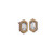 Rectangle Textured Earring in Rose Gold