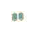 Rectangle Textured Earring in Gold