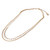 Enamel Drop and Curb Chain Necklace in White