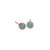 Circle Textured Earring in Rose Gold