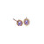 Circle Textured Earring in Rose Gold