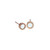 Circle Textured Earring in Rose Gold
