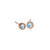 Circle Textured Earring in Rose Gold