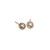 Circle Textured Earring in Rose Gold
