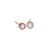 Circle Textured Earring in Rose Gold