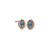 Marquise Textured Earring in Rose Gold