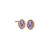 Marquise Textured Earring in Rose Gold