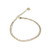 Enamel Ball and Curb Chain Bracelet in White