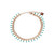 Enamel Drop and Curb Chain Bracelet in TURQUOISE